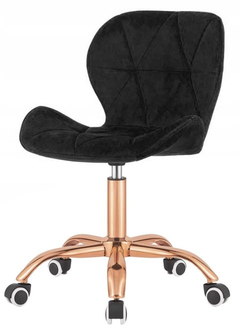 Krzesło obrotowe VASTO OFFICE VELVET BLACK ROSE GOLD