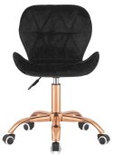 Krzesło obrotowe VASTO OFFICE VELVET BLACK ROSE GOLD