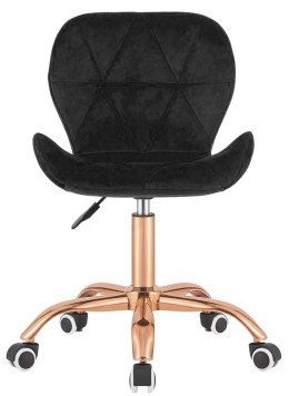 Krzesło obrotowe VASTO OFFICE VELVET BLACK ROSE GOLD