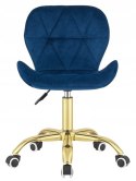 Krzesło obrotowe VASTO OFFICE VELVET BLUE GOLD