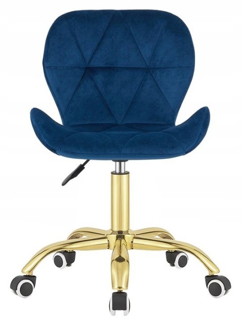 Krzesło obrotowe VASTO OFFICE VELVET BLUE GOLD