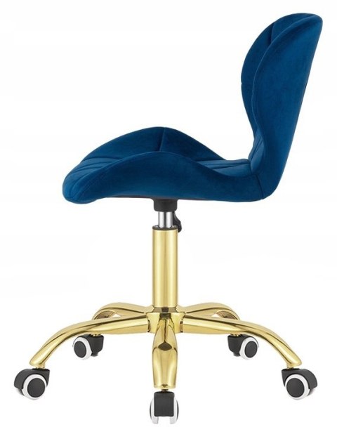 Krzesło obrotowe VASTO OFFICE VELVET BLUE GOLD