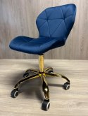 Krzesło obrotowe VASTO OFFICE VELVET BLUE GOLD