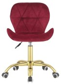 Krzesło obrotowe VASTO OFFICE VELVET BURGUNDY GOLD