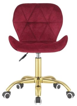 Krzesło obrotowe VASTO OFFICE VELVET BURGUNDY GOLD