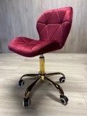 Krzesło obrotowe VASTO OFFICE VELVET BURGUNDY GOLD
