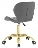 Krzesło obrotowe VASTO OFFICE VELVET DARK GREY GOLD
