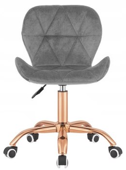 Krzesło obrotowe VASTO OFFICE VELVET DARK GREY ROSE GOLD