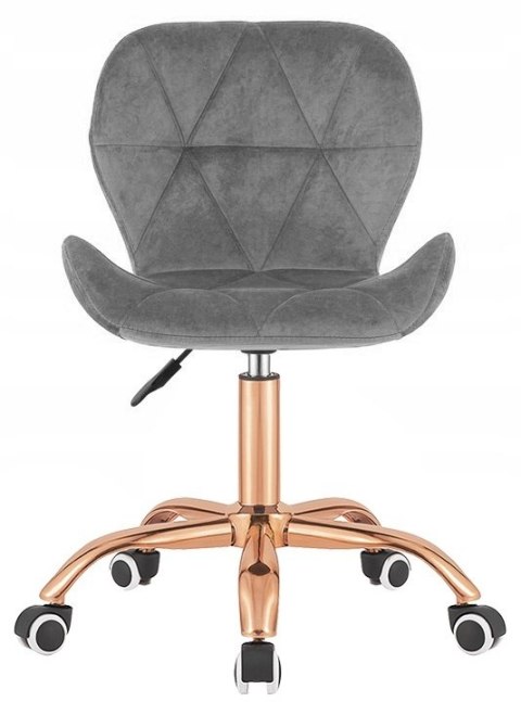 Krzesło obrotowe VASTO OFFICE VELVET DARK GREY ROSE GOLD