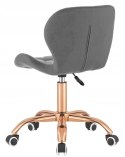 Krzesło obrotowe VASTO OFFICE VELVET DARK GREY ROSE GOLD