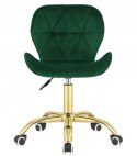Krzesło obrotowe VASTO OFFICE VELVET FOREST GREEN GOLD