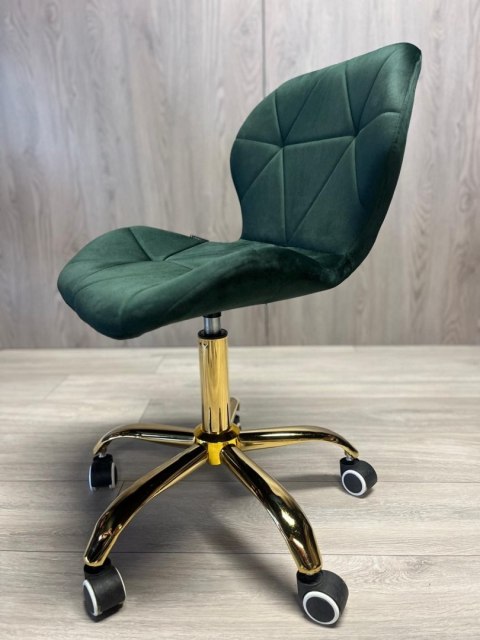 Krzesło obrotowe VASTO OFFICE VELVET FOREST GREEN GOLD