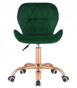 Krzesło obrotowe VASTO OFFICE VELVET FOREST GREEN ROSE GOLD