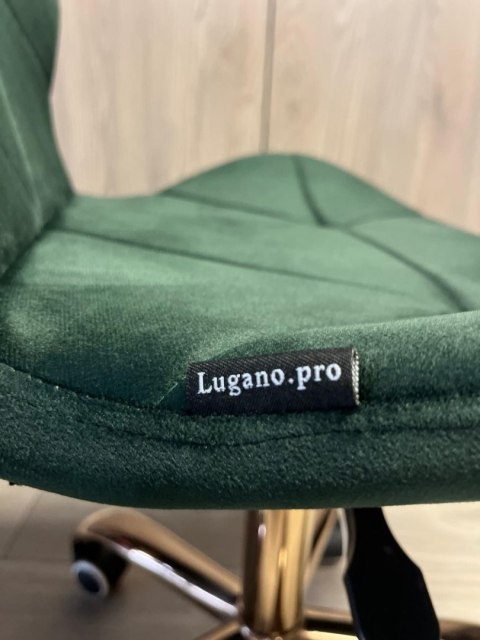 Krzesło obrotowe VASTO OFFICE VELVET FOREST GREEN ROSE GOLD