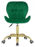 Krzesło obrotowe VASTO OFFICE VELVET GREEN GOLD