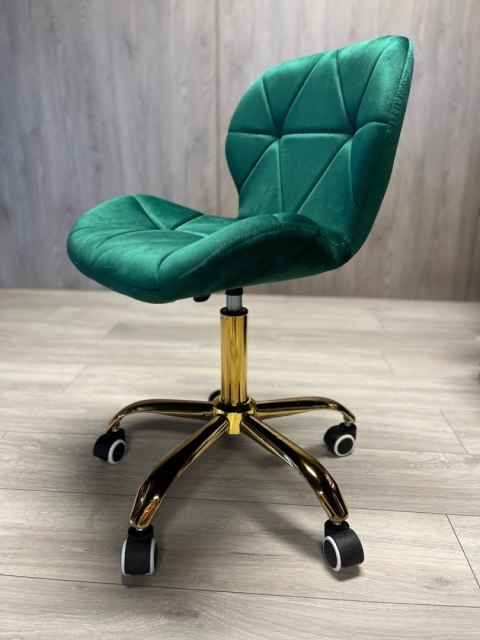 Krzesło obrotowe VASTO OFFICE VELVET GREEN GOLD