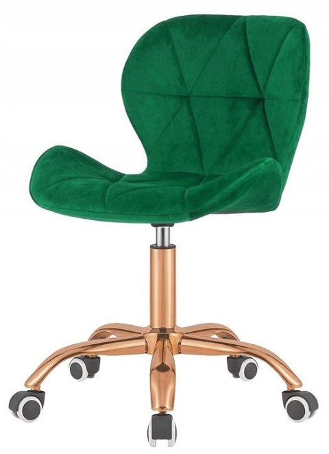 Krzesło obrotowe VASTO OFFICE VELVET GREEN ROSE GOLD