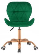 Krzesło obrotowe VASTO OFFICE VELVET GREEN ROSE GOLD