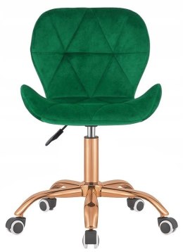 Krzesło obrotowe VASTO OFFICE VELVET GREEN ROSE GOLD