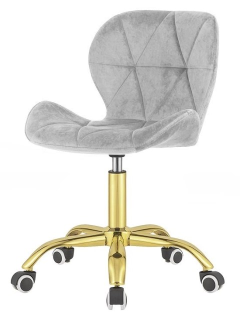 Krzesło obrotowe VASTO OFFICE VELVET GREY GOLD