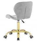 Krzesło obrotowe VASTO OFFICE VELVET GREY GOLD
