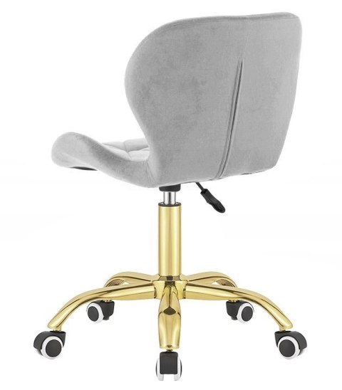 Krzesło obrotowe VASTO OFFICE VELVET GREY GOLD