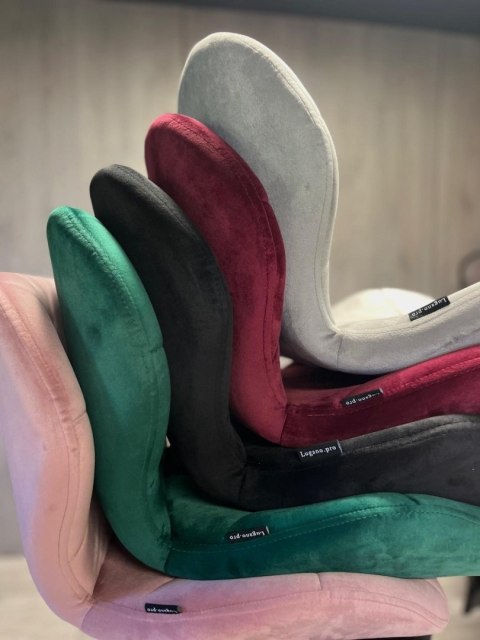 Krzesło obrotowe VASTO OFFICE VELVET GREY GOLD