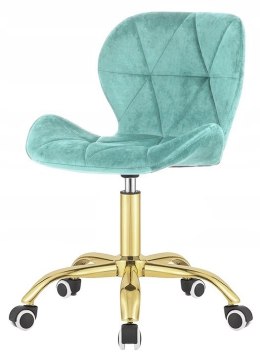Krzesło obrotowe VASTO OFFICE VELVET MINT GOLD