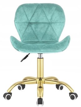 Krzesło obrotowe VASTO OFFICE VELVET MINT GOLD
