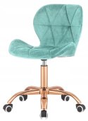 Krzesło obrotowe VASTO OFFICE VELVET MINT ROSE GOLD