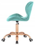 Krzesło obrotowe VASTO OFFICE VELVET MINT ROSE GOLD