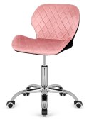 Krzesło obrotowe VASTO OFFICE VELVET PINK + BLACK CARO