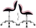Krzesło obrotowe VASTO OFFICE VELVET PINK + BLACK CARO