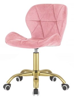 Krzesło obrotowe VASTO OFFICE VELVET PINK GOLD OUTLET