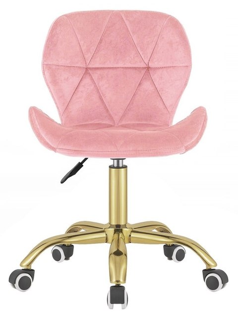 Krzesło obrotowe VASTO OFFICE VELVET PINK GOLD OUTLET