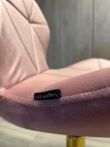 Krzesło obrotowe VASTO OFFICE VELVET PINK GOLD OUTLET