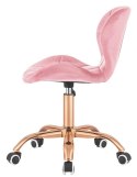 Krzesło obrotowe VASTO OFFICE VELVET PINK ROSE GOLD