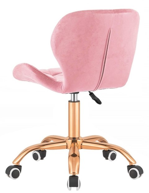 Krzesło obrotowe VASTO OFFICE VELVET PINK ROSE GOLD
