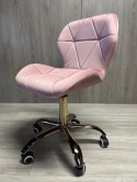 Krzesło obrotowe VASTO OFFICE VELVET PINK ROSE GOLD