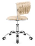 Krzesło obrotowe warkocz TRECCIA OFFICE BEIGE VELVET