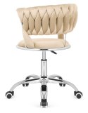 Krzesło obrotowe warkocz TRECCIA OFFICE BEIGE VELVET