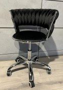 Krzesło obrotowe warkocz TRECCIA OFFICE BLACK VELVET