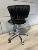 Krzesło obrotowe warkocz TRECCIA OFFICE BLACK VELVET