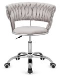Krzesło obrotowe warkocz TRECCIA OFFICE GREY VELVET OUTLET