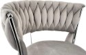 Krzesło obrotowe warkocz TRECCIA OFFICE GREY VELVET OUTLET