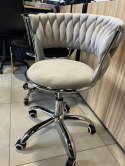Krzesło obrotowe warkocz TRECCIA OFFICE GREY VELVET OUTLET