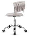 Krzesło obrotowe warkocz TRECCIA OFFICE GREY VELVET