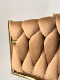 Krzesło plecione Lugano fotel TRECCIA SAND VELVET GOLD II gatunek