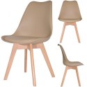 Krzesło skandynawskie MONZA BEIGE PU