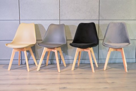 Krzesło skandynawskie MONZA BEIGE PU